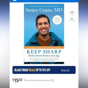 NEW condition “Keep Sharp” #1 NYT Bestseller Sanjay Gupta CNN Chief Medical